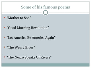 Реферат: Poetry And Langston Hughes Essay Research Paper